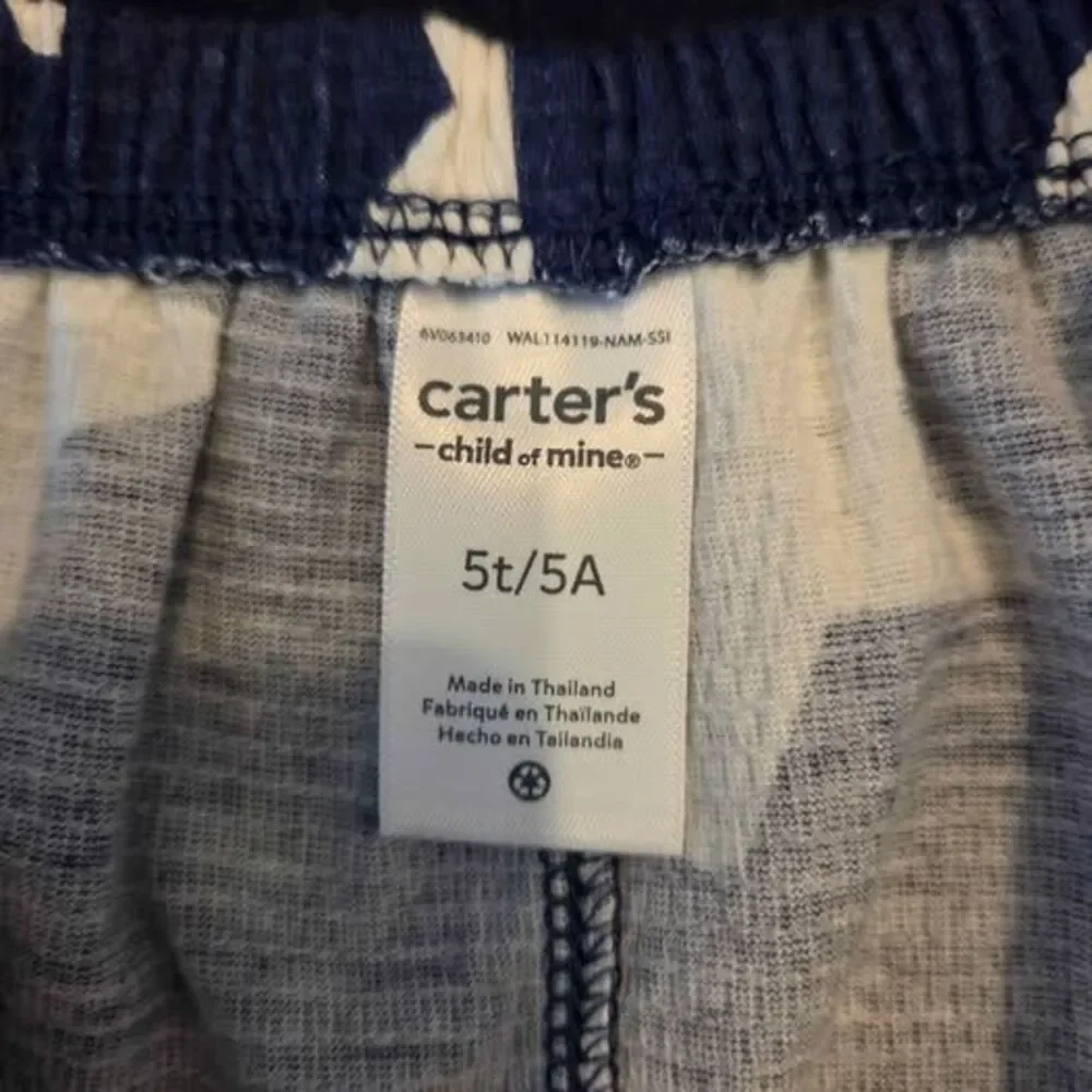 Carters 5t girls blue with white stars romper new with tags
